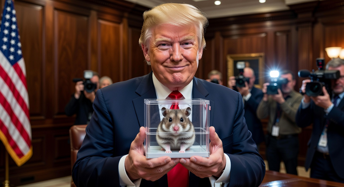 Trump adopteert Russische dwerghamster en noemt hem Putin