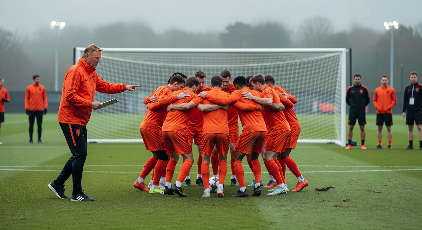 Koeman test bizarre cirkeltactiek met Oranje in training