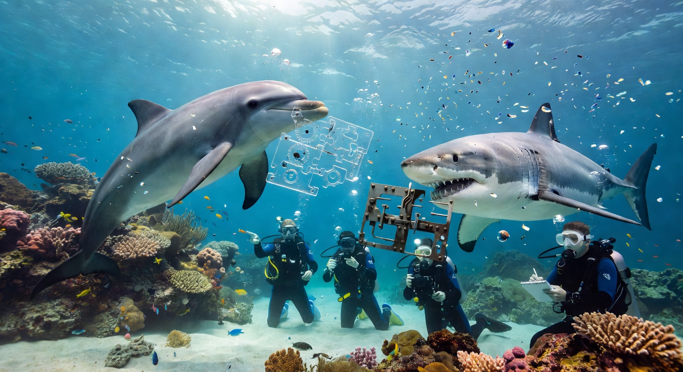 Microplastics verhogen intelligentie bij dolfijnen en haaien